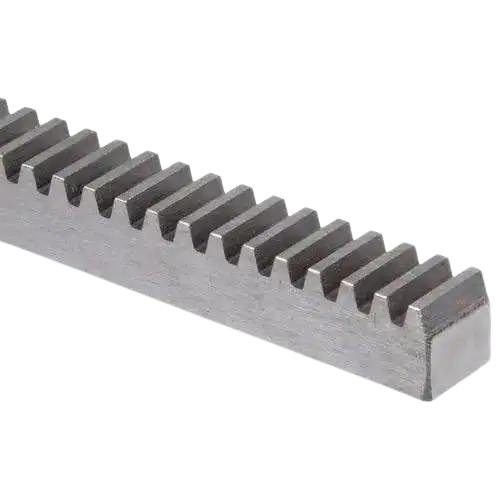 cremagliere dentata a modulo in acciaio Acciaio C45 E (UNI EN 10083‑1) ricavata tramite dentatura da un trafilato commerciale