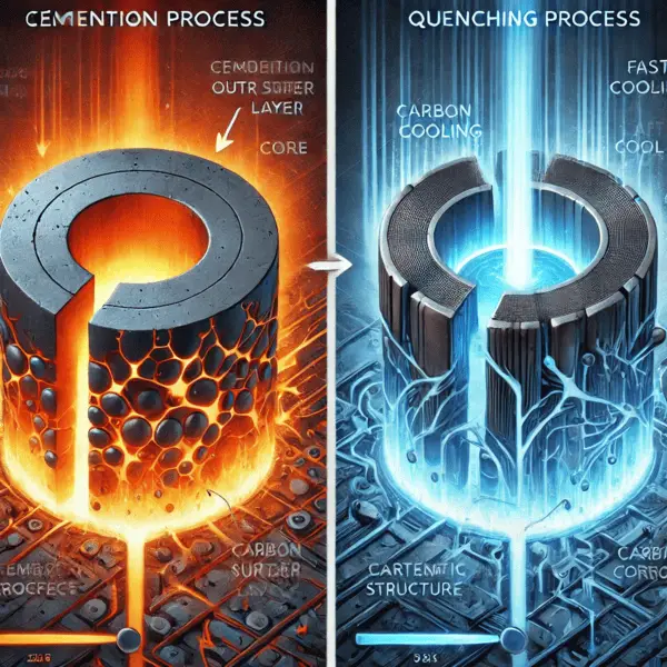 Differenza tra i due trattamenti tempra e cementazione