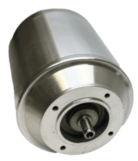 Motore igienico in alluminio serie CHW con rivestimento Hi-Cleaning NTT, superfici lisce anti-accumulo, protezione IP69K, 4 poli