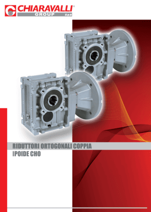il catalogo tecnico dei riduttori ortogonali ad ingranaggi serie CHO