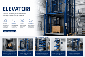 Elevatori industriali automatici per movimentazione verticale dei materiali