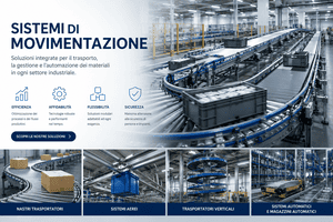 Sistemi automatici di movimentazione industriale per trasporto materiali