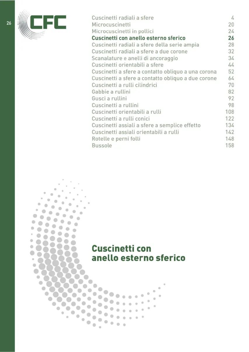 Pagina 027 del catalogo CFC: Cuscinetti con anello esterno sferico