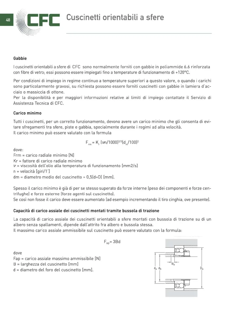 Pagina 049 del catalogo CFC: Cuscinetti orientabili a sfere
