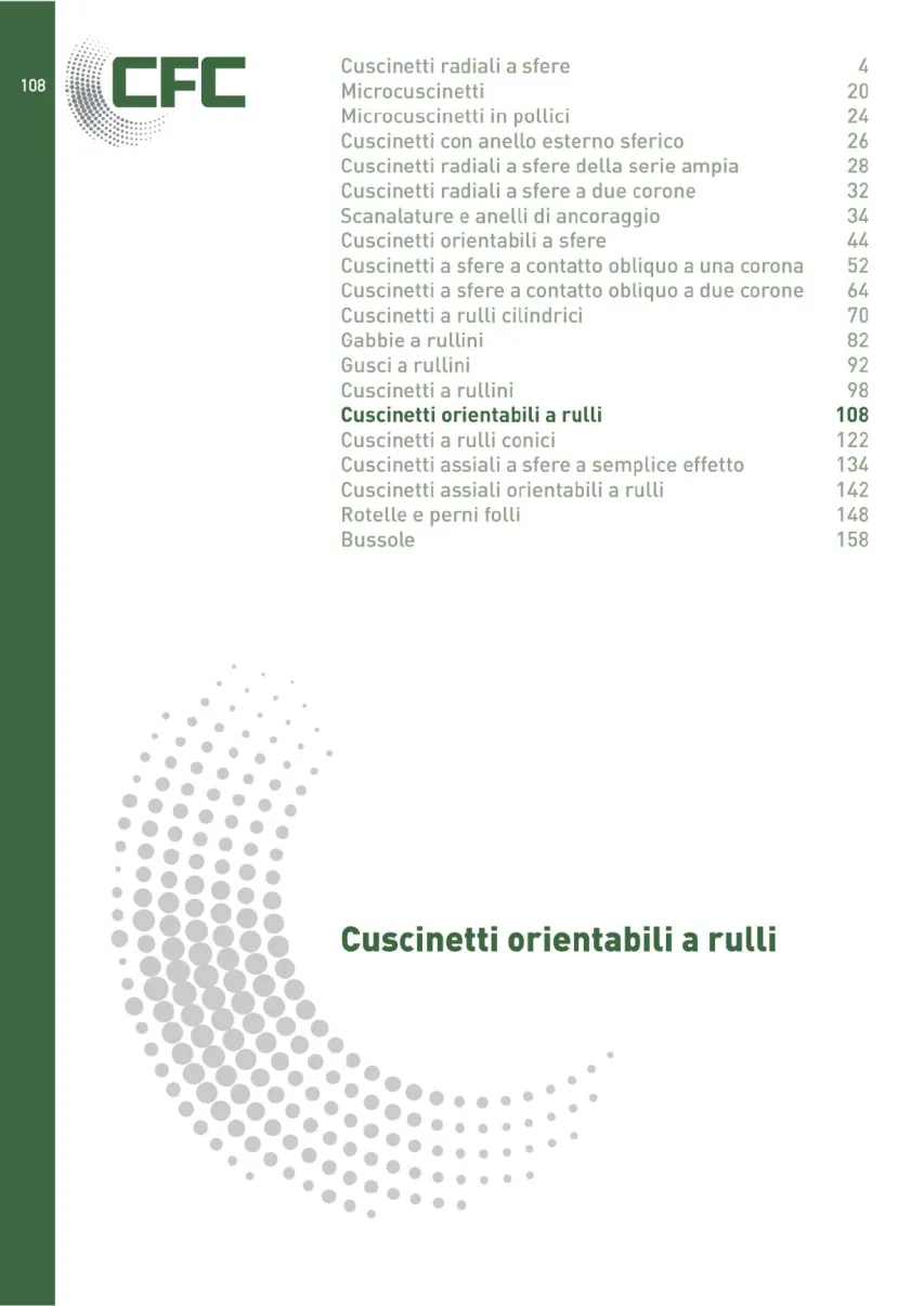 Pagina 109 del catalogo CFC: Cuscinetti orientabili a rulli