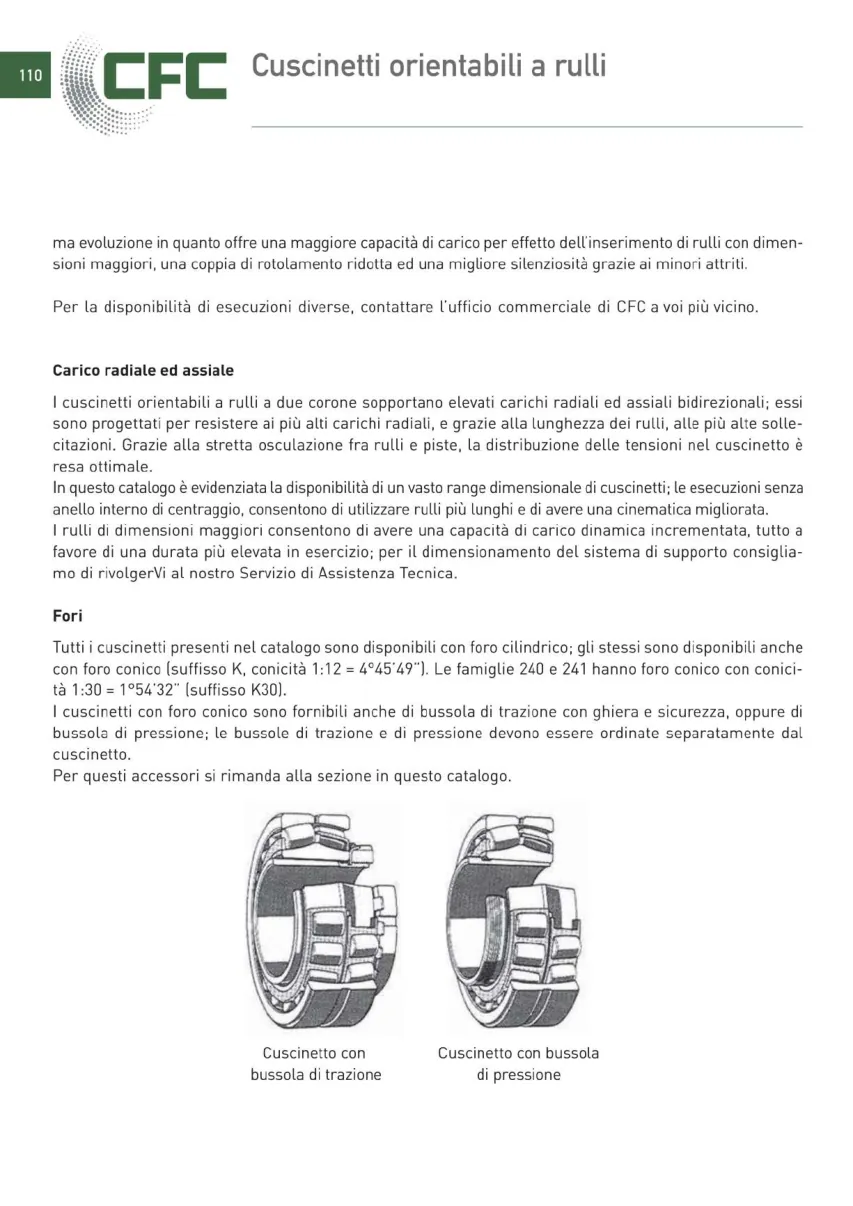 Pagina 111 del catalogo CFC: Cuscinetti orientabili a rulli