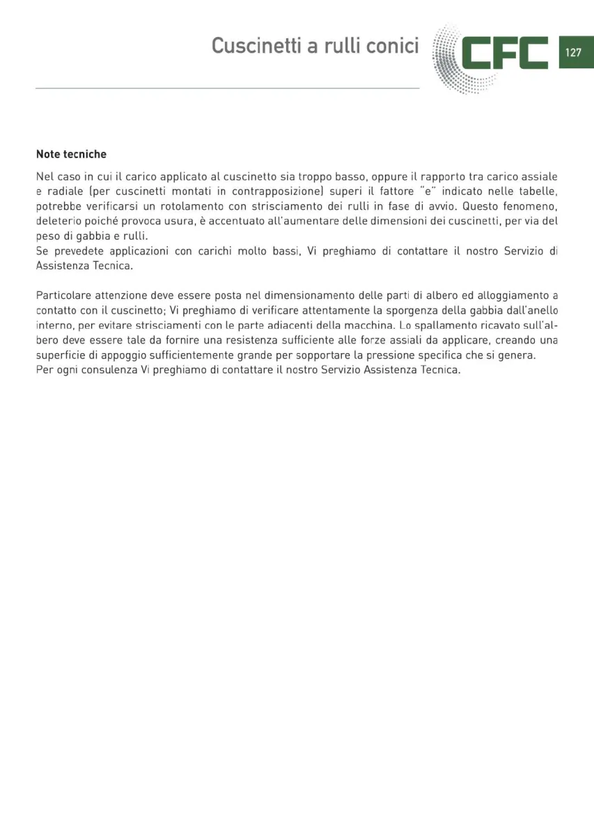Pagina 128 del catalogo CFC: Cuscinetti a rulli conici