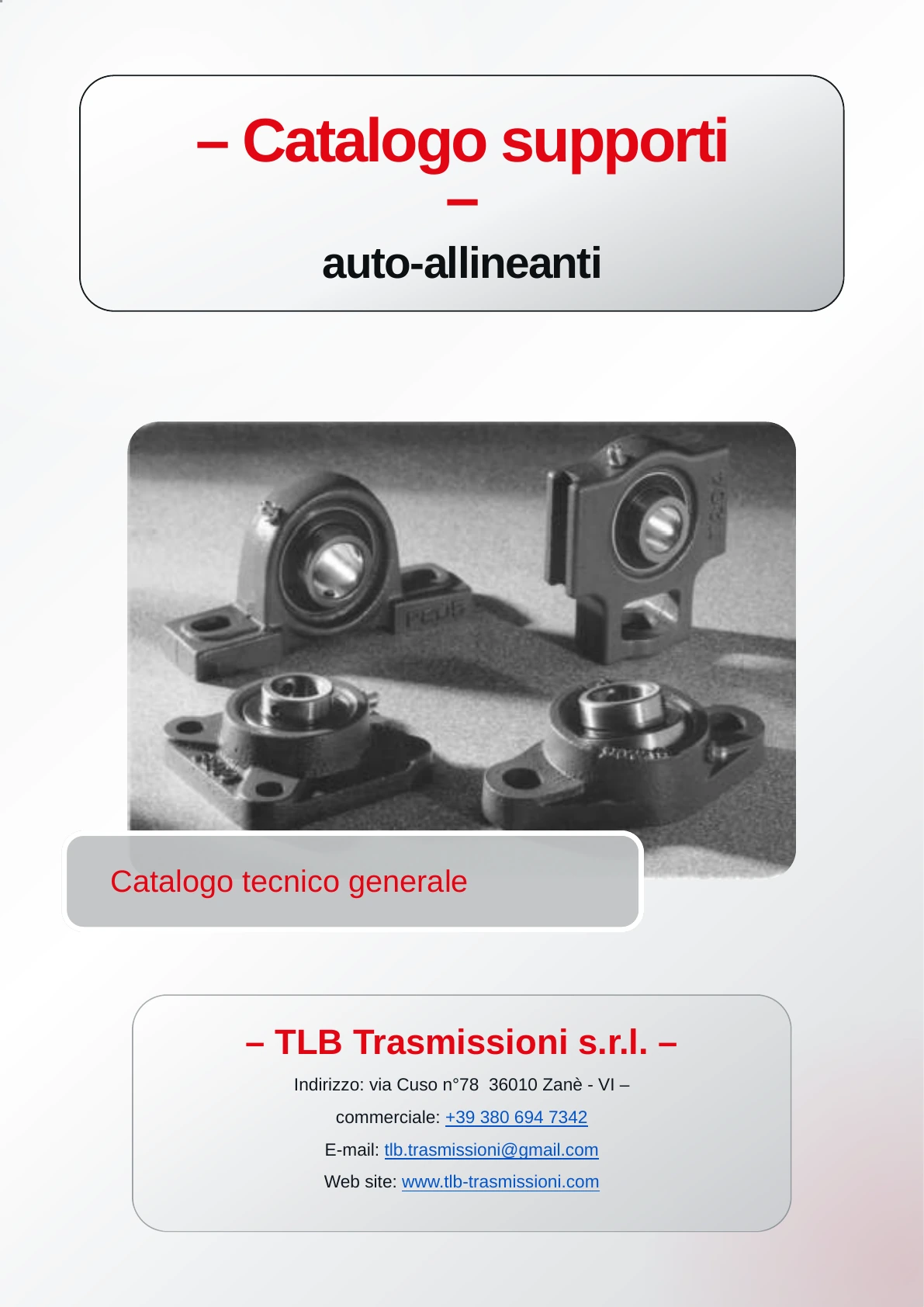 Catalogo supporti auto-allineanti in ghisa