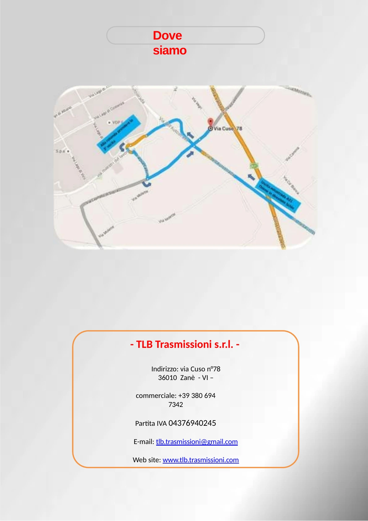 Contatti TLB – Catalogo supporti auto-allineanti