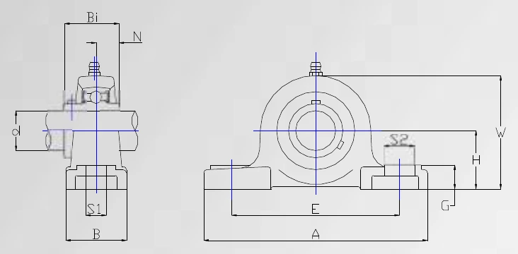 Disegno tecnico quotato UCP 200