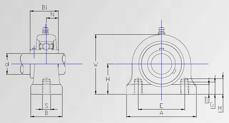 Disegno tecnico quotato UCPA 200