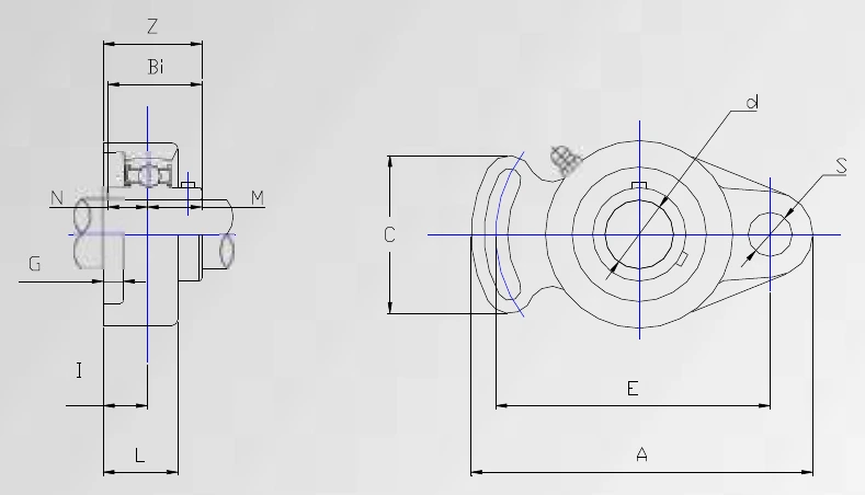 Disegno tecnico quotato UCFA 200